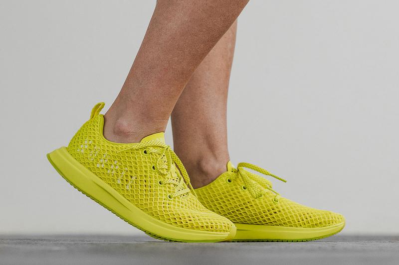 Light / Green Nobull Neon Lime Mesh Runner Women's Running Shoes | CA Z1772U